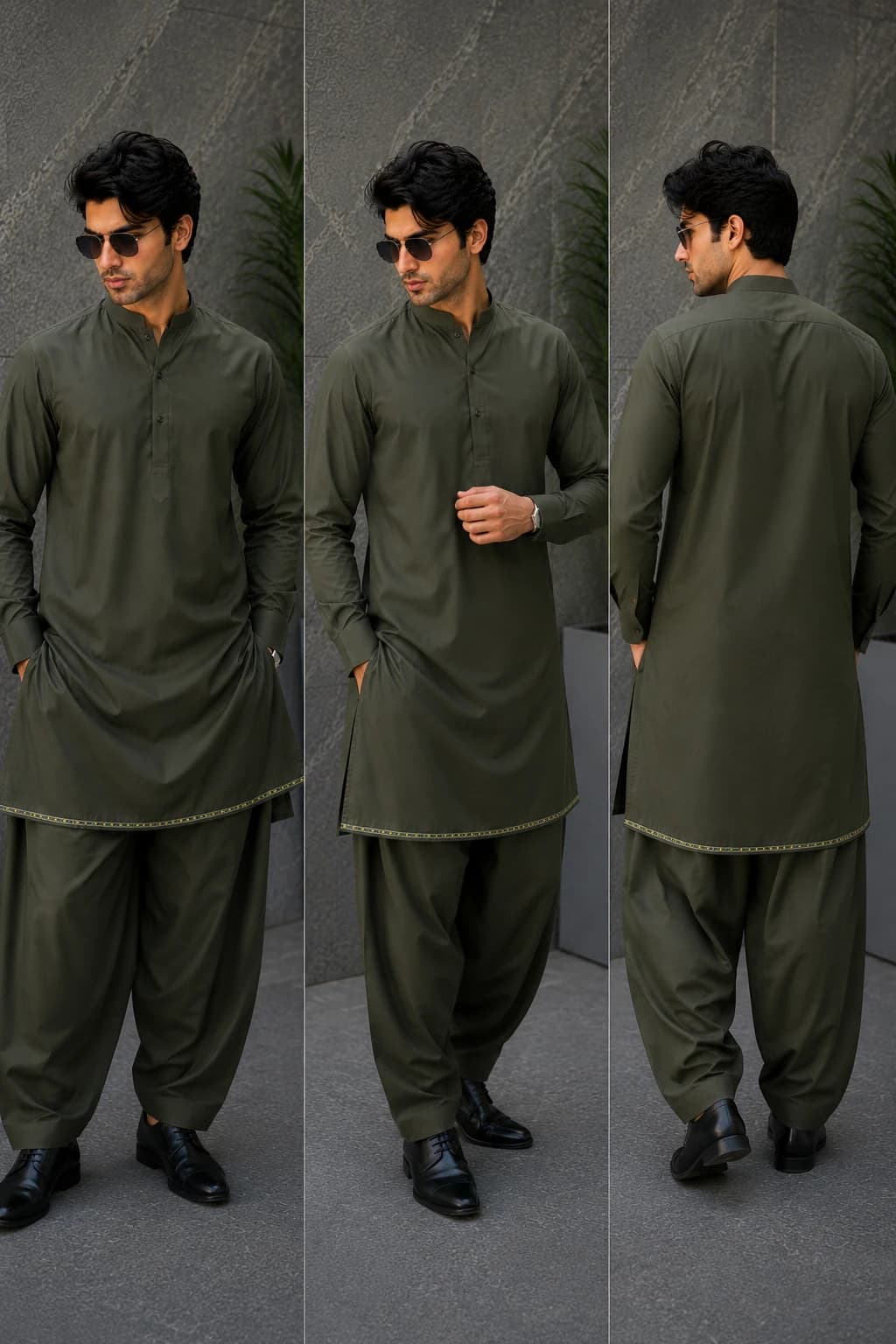 HZ Luxury Premium Wash N Wear Fabric – Charcoal Blue