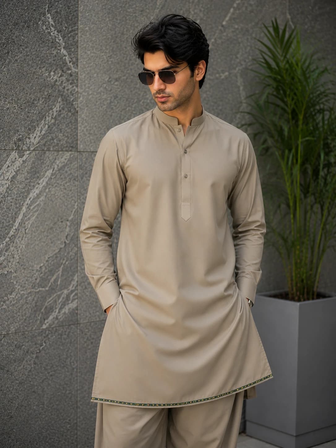 HZ Signature Premium Wash N Wear Fabric – Sand Beige