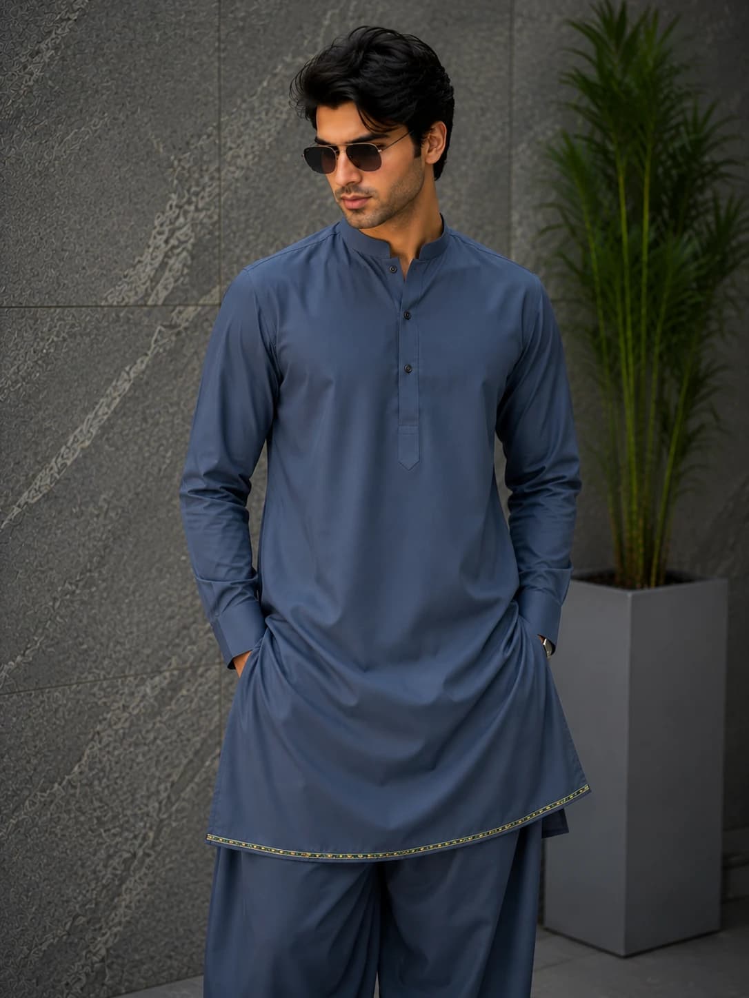 HZ Summer Premium Wash N Wear Fabric – Sky Blue